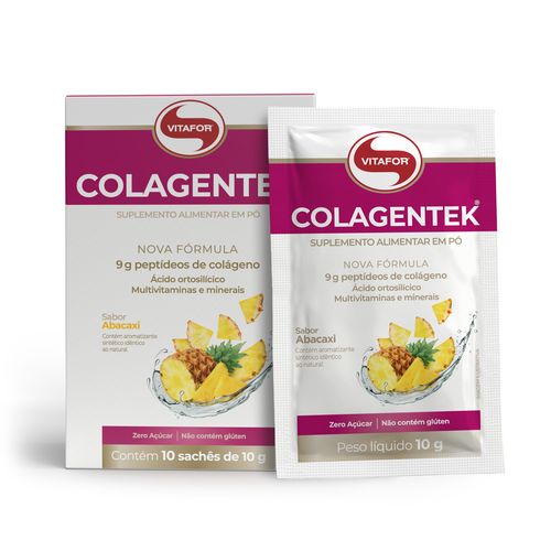 Colagentek - 10 sachês 10g abacaxi - Vitafor