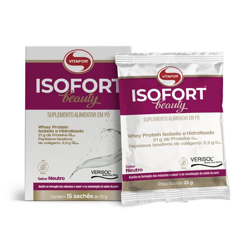 Isofort Beauty - 15 sachês 25g neutro - Vitafor