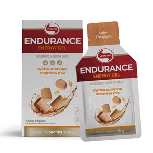 Endurance Energy gel - 12 sachês 30g paçoca- Vitafor
