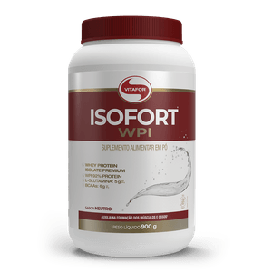 Whey Protein Isolado - Isofort - 900g neutro - Vitafor