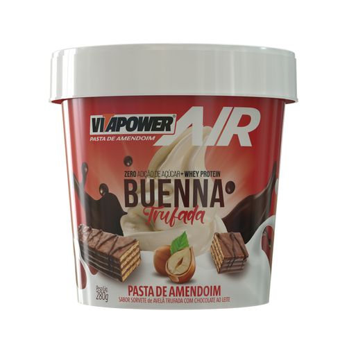 Pasta de Amendoim com Whey Protein Buenna Trufado 280g - Vitapower