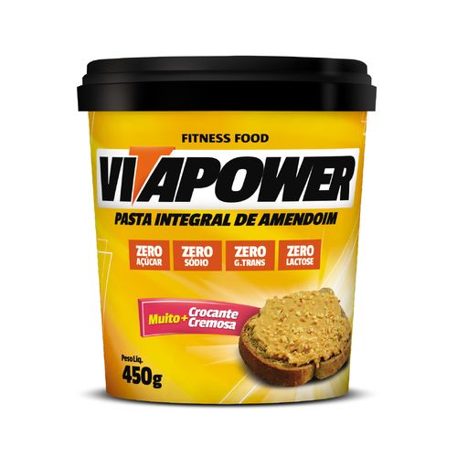 Pasta de Amendoim Integral Crocante 450g - Vitapower