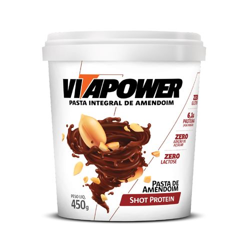 Pasta de Amendoim Gourmet Shot Protein 450g - Vitapower