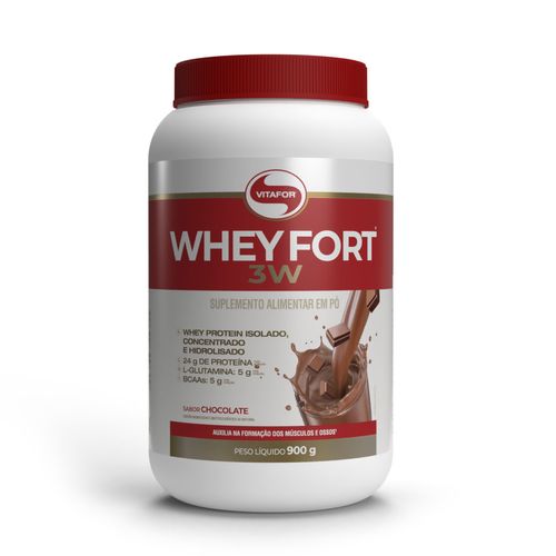 Whey fort 3W - 900g Chocolate - Vitafor