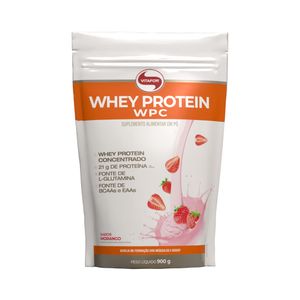 Whey Protein WPC  -Pouch 900g  Morango - Vitafor