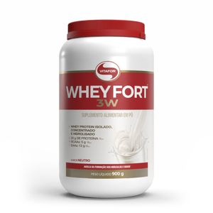 Whey fort 3W - 900g neutro - Vitafor