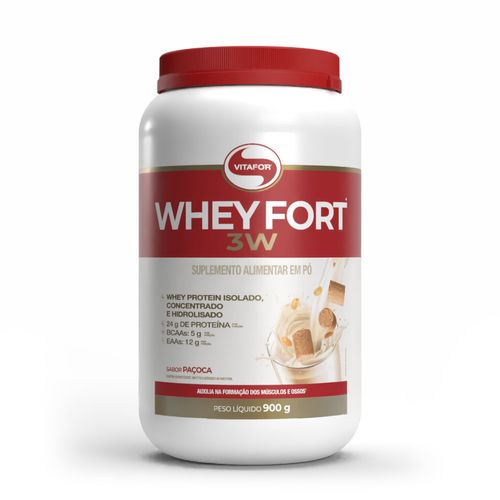 Whey fort 3W - 900g Paçoca - Vitafor