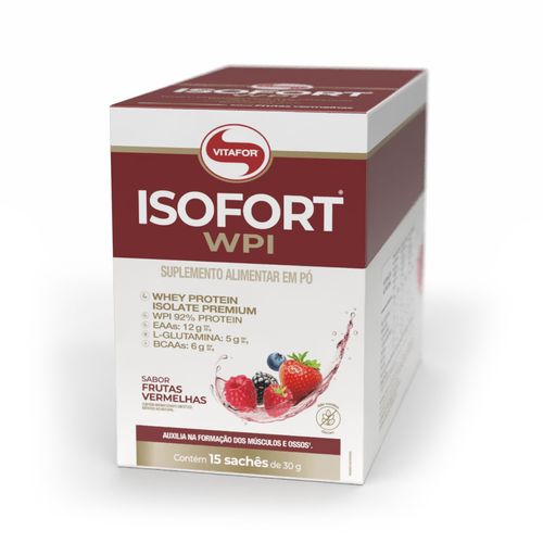 Isofort - 15 sachês 30g frutas vermelhas