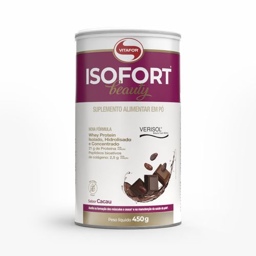 ISOFORT® BEAUTY: Whey Protein sabor Cacau 450g