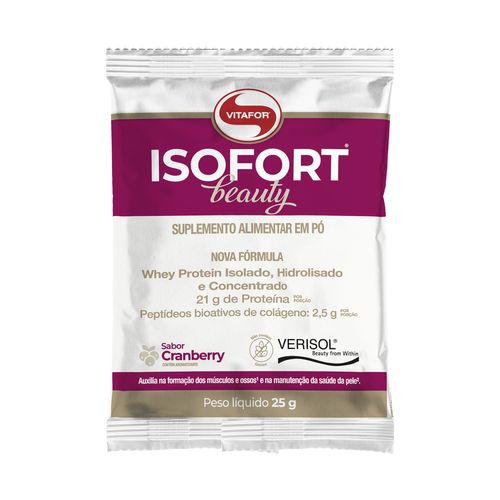 ISOFORT® BEAUTY 15 Sachês 25g Sabor Cranberry