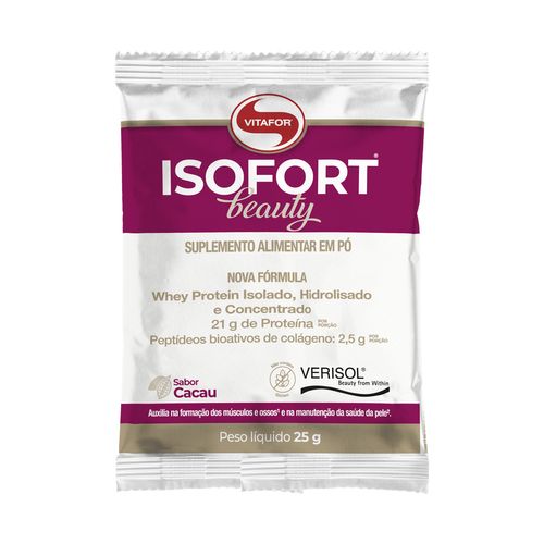 ISOFORT® BEAUTY 15 Sachês 25g Sabor Cacau