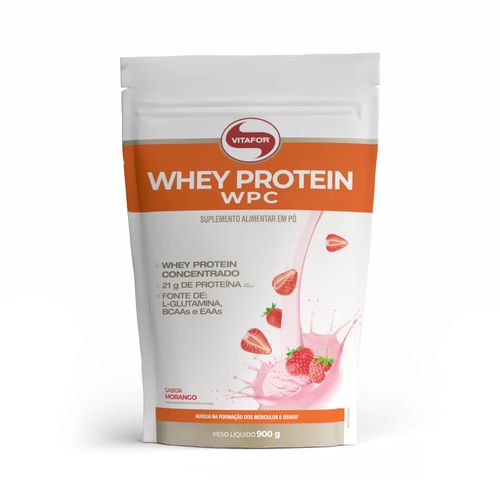 Whey Protein WPC  -Pouch 900g  Morango