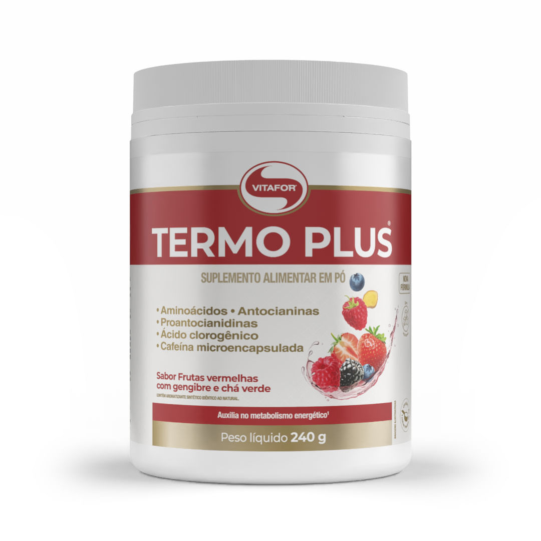 TERMO PLUS® - 240g Sabor Frutas Vermelhas e Gengibre - Vitafor